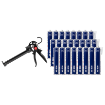 Zestaw W24 AG 500 + Caulking Gun | Klej do montażu szyb samochodowych AG 500 24 szt. 310ml | wyciskacz