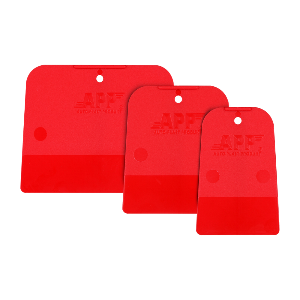 APP STS - Szpachelki z kopolimeru czerwony 5 x 6 x 9cm/7 x 8 x 9cm/12 x 11 x 9cm op (3szt.)