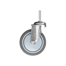 W24 Caster 100 - W24 Caster 100 - Koło transportowe obrotowe stalowe bez hamulca gumowane M8x40 d100x27mm