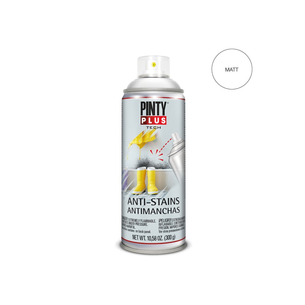 Pintyplus Tech Anti-Stains - Farba w sprayu przeciw plamom spray biały 400 ml