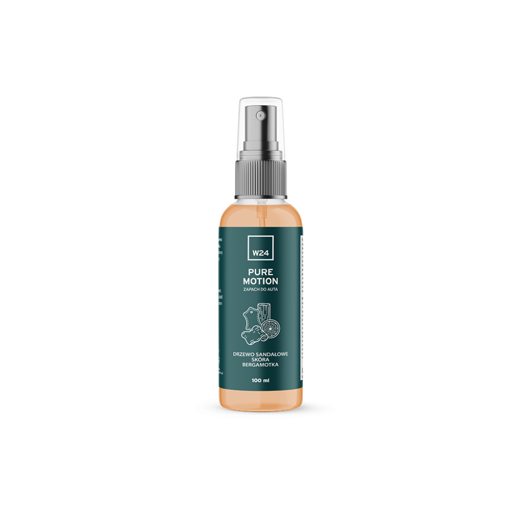W24 Pure Motion - Zapach do Samochodu drzewo sandałowe skóra bergamotka 100 ml
