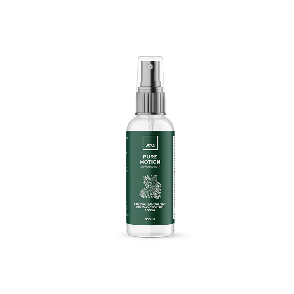W24 Pure Motion - Zapach do Samochodu drzewo sandałowe drzewo cedrowe sosna 100 ml