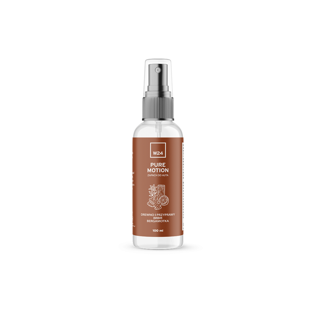 W24 Pure Motion - Zapach do Samochodu drewno i przyprawy imbir bergamotka 100 ml