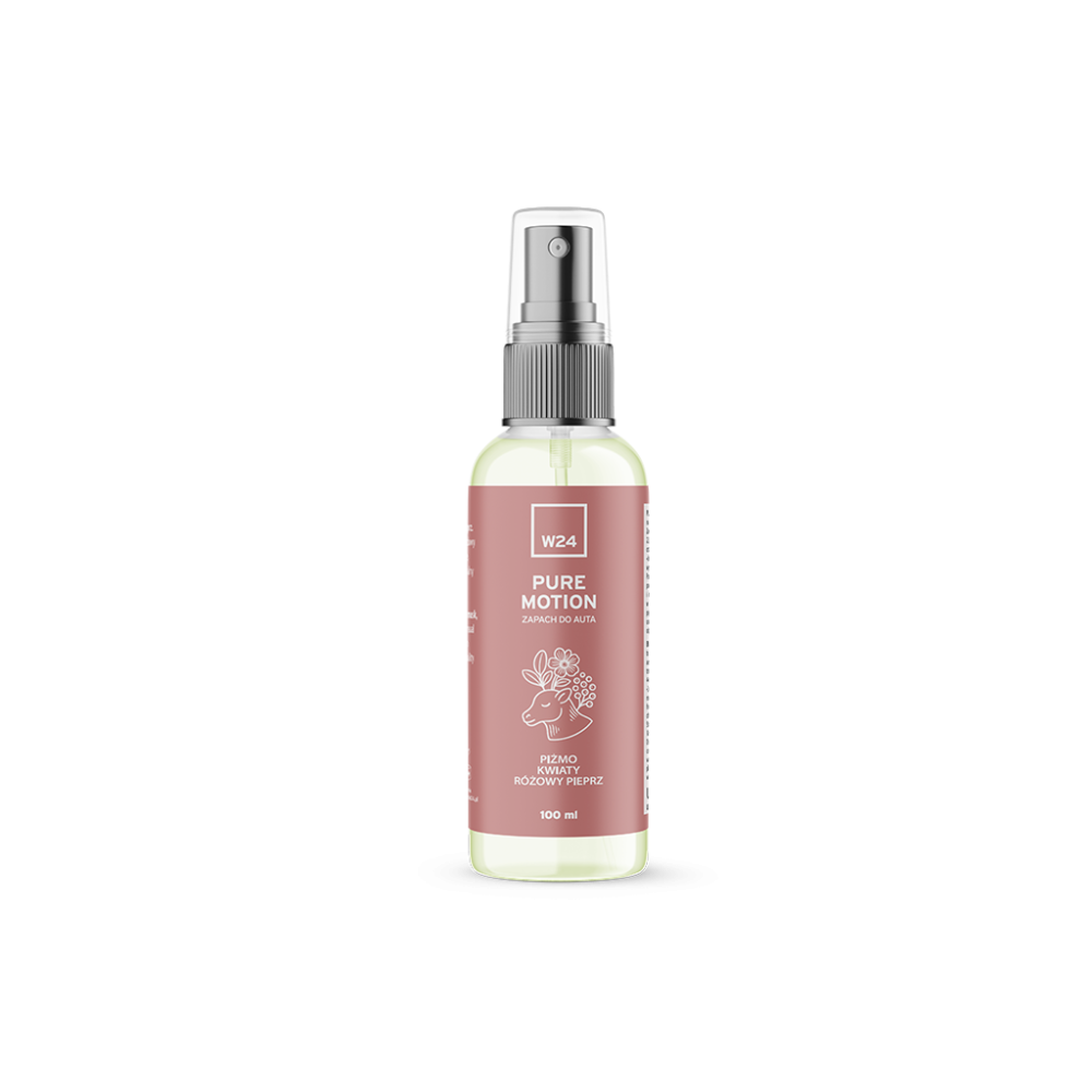 W24 Pure Motion - Zapach do Samochodu piżmo kwiaty różowy pieprz 100 ml