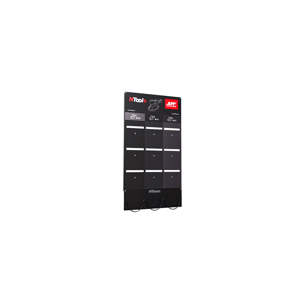 NTools KS TAB - Tablica do krążków ściernych z uchwytem do mocowania 3 szlifierek max d150 570 x 1060 x 18mm