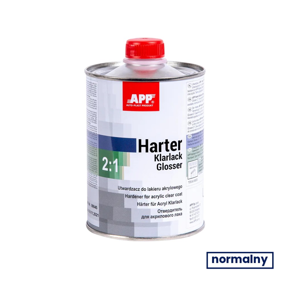 APP Harter Klarlack Glosser 2:1 - Utwardzacz do lakieru akrylowego normalny 0 5L