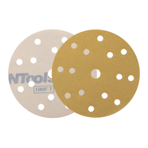 NTools HMF 7 - Krążek ścierny d150 w kolorze żółtym 14+1 otworów mocowany na rzep P80 Kolor żółty d150 op (10szt)(1)
