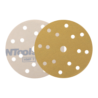 NTools HMF 7 - Krążek ścierny d150 w kolorze żółtym 14+1 otworów mocowany na rzep P80 Kolor żółty d150 op (10szt)(1)