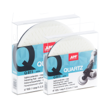 APP QUARTZ Q811 - Gąbki polerskie warstwowe d135 i d160 / h25 otwarto komórkowe białe twarde mocowane na rzep biały d135 h25 (2)
