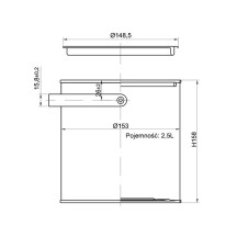 Wiaderko do farby + wieczko APP Bucket T 2 5L