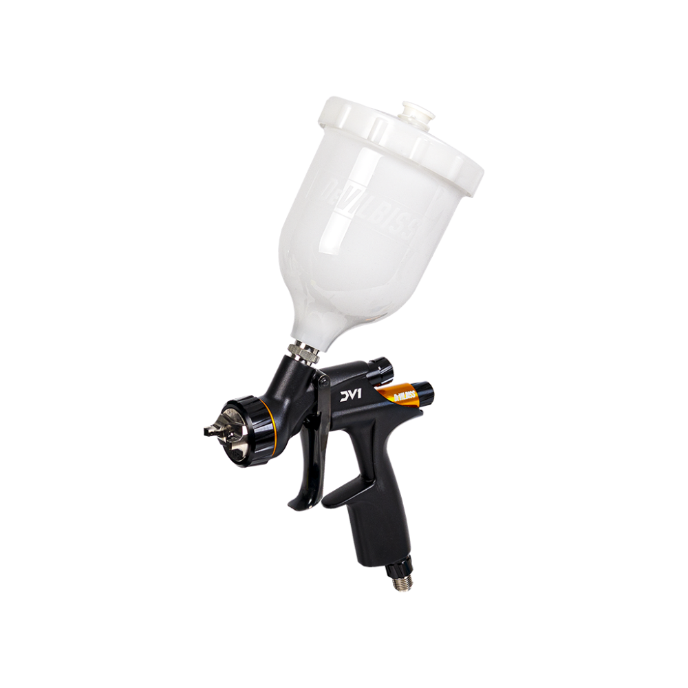 DeVILBISS DV1 Clearcoat - Lakierniczy pistolet natryskowy Górny zbiornik HVLP-C1+ d1 1(1)