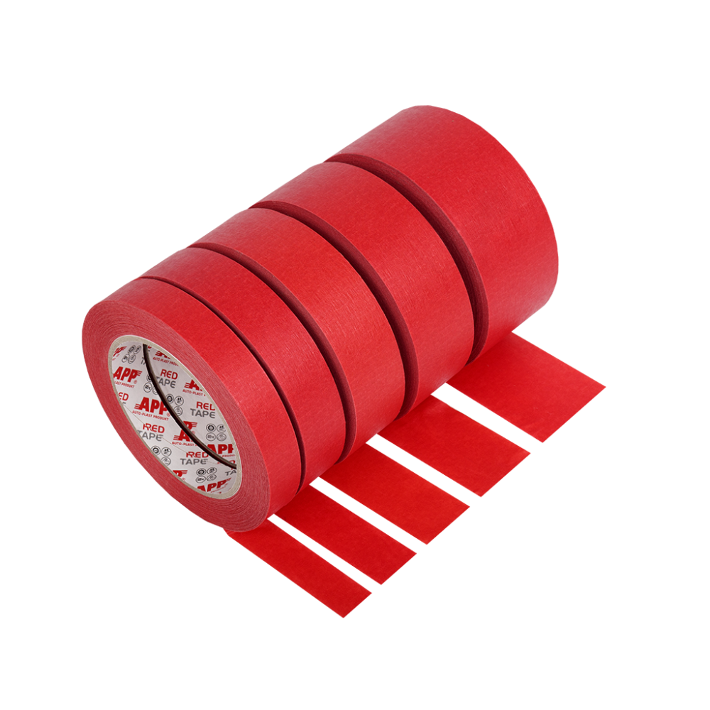 APP Red Tape Taśma maskująca wodoodporna 110°C kolor czerwony 18 mm(1)