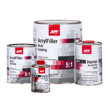 APP AcrylFiller Multi Sanding 5:1 - Podkład akrylowy dwuskładnikowy wypełniający szary 1 0L (2)