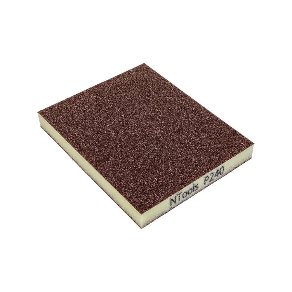 NTools GSD - Dwustronna gąbka ścierna P240 120 mm x 100 mm x 13 mm 1szt(1)