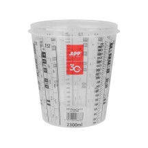 Kubek z przykrywką do mieszania farb i lakierów APP Mixing Cup 2.0 2300 / 1900 ml 1 szt. transparentny