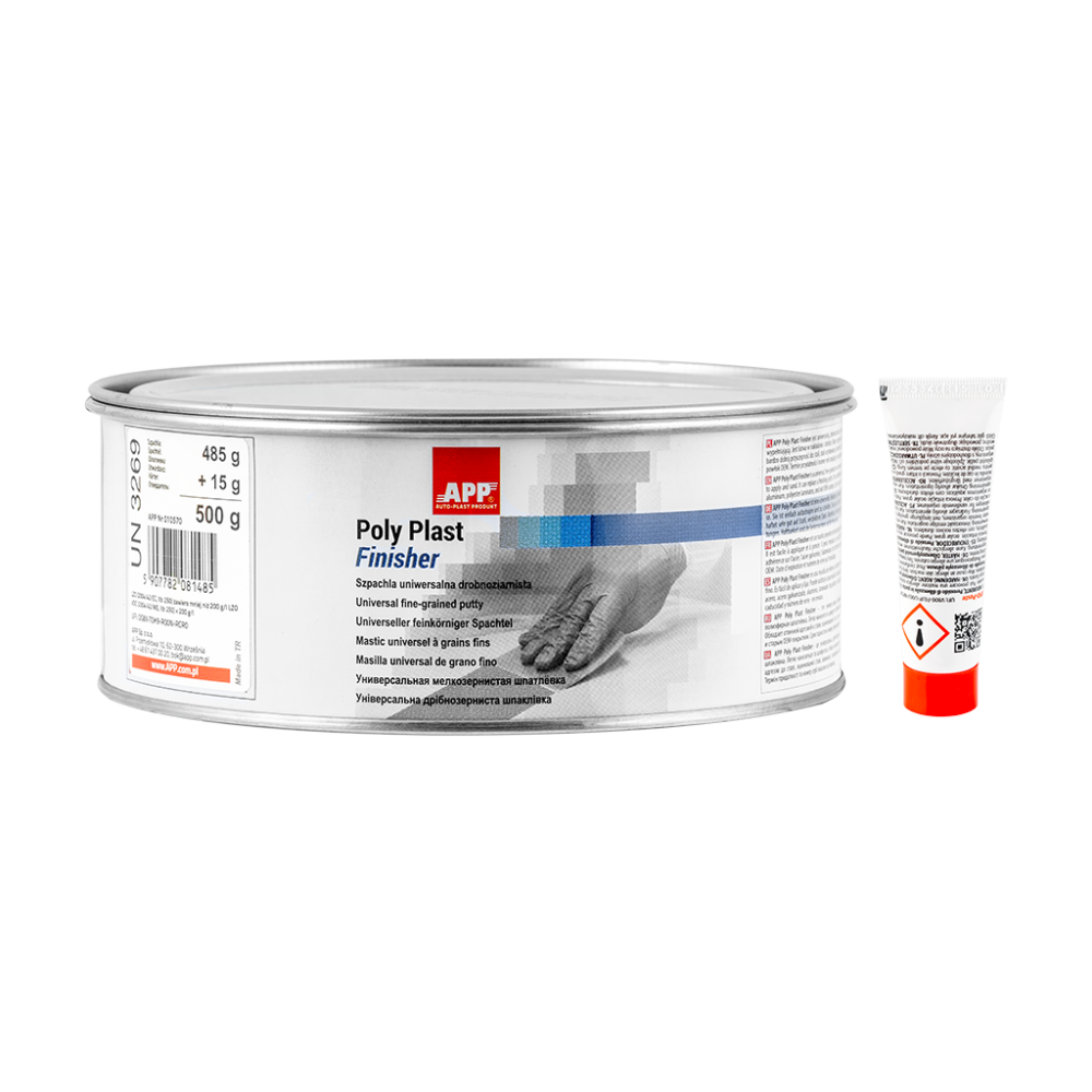 Samochodowa szpachla wykończeniowa z utwardzaczem APP Poly Plast Finisher 0 5kg