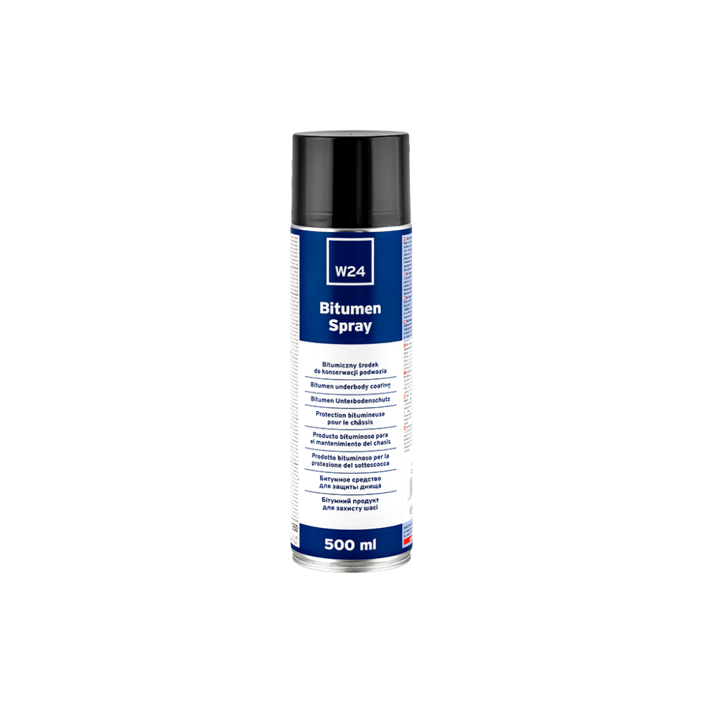 W24 Bitumen Spray 500 ml - W24 Bitumen Spray Bitumiczny środek do konserwacji podwozia Czarny 500 ml
