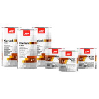 APP Klarlack X Gloss 2:1+ Harter - Zestaw promocyjny - Lakier bezbarwny akrylowy dwuskładnikowy + utwardzacz 3x5L lak+3x2 5L utw