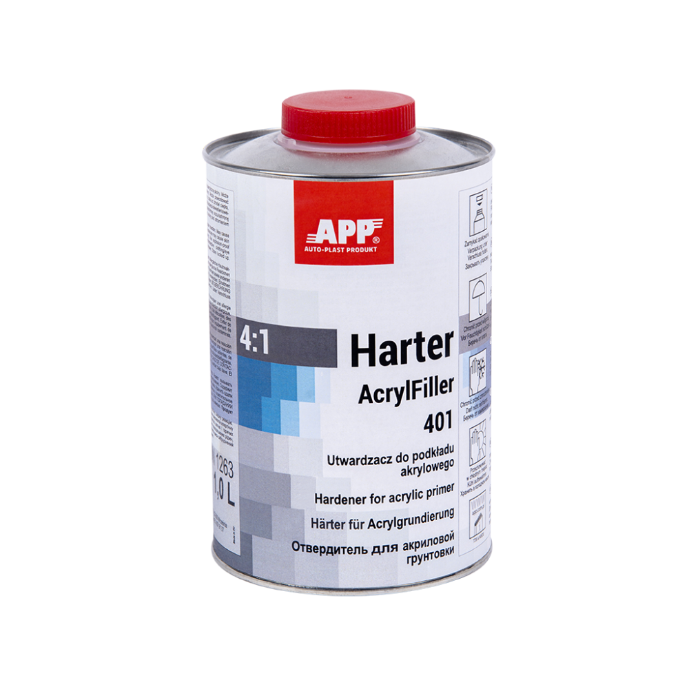 APP Harter AcrylFiller 401 4:1 - Utwardzacz do podkładu akrylowego Szybki 1 0L(1)