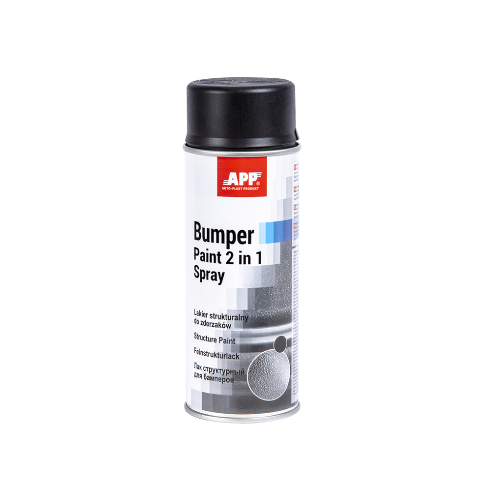 APP Bumper Paint 2 in 1 Spray - Lakier strukturalny do zderzaków czarny 400ml(1)