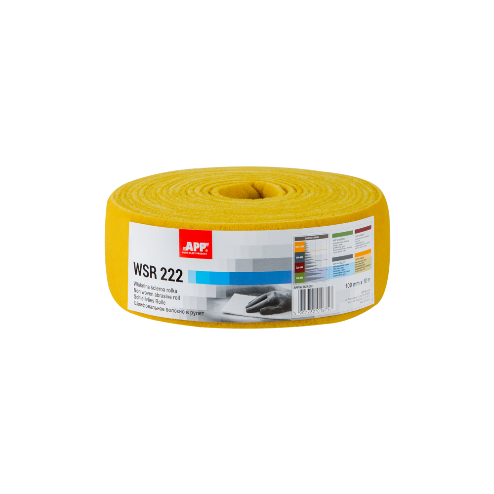 Włóknina ścierna na rolce APP WSR 222 Mikroziarnista (P1000-1200) Złoty&nbsp 100 mm x 10 m&nbsp